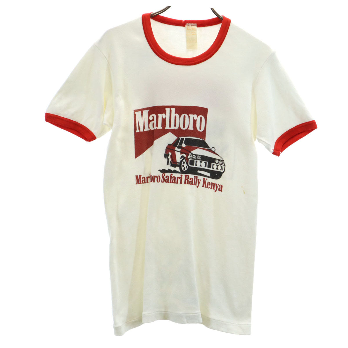 SUN FLAG サンフラッグ 80s ヴィンテージ マルボロ 半袖 リンガー Tシャツ アイボリー メンズ