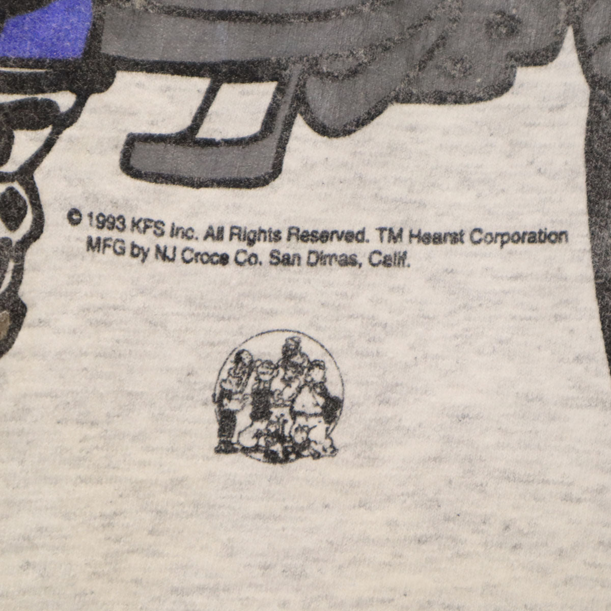 90s オールド ポパイ 半袖 Tシャツ グレー POPEYE シングルステッチ メンズ