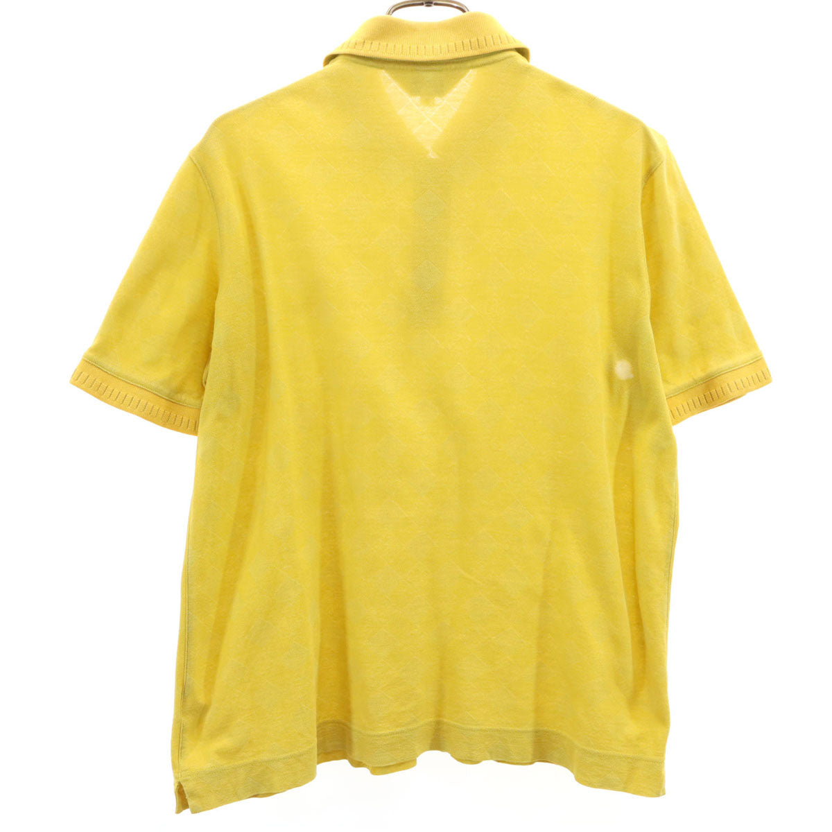 GIVENCHY ジバンシィ 90s 日本製 オールド 総柄 ゴルフ 半袖 ポロシャツ M マスタード レディース