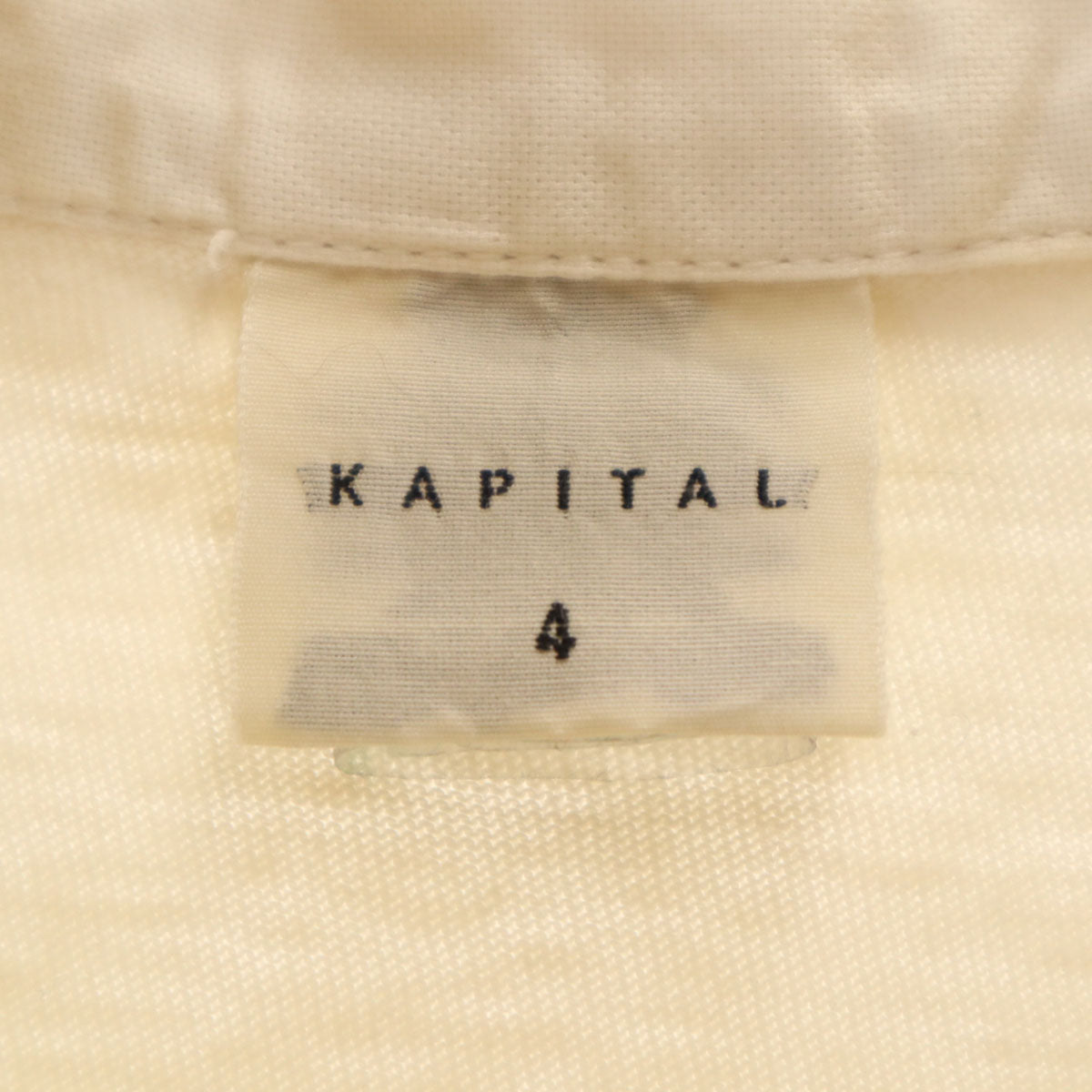 KAPITAL キャピタル 日本製 半袖 ポロシャツ 4 生成り メンズ