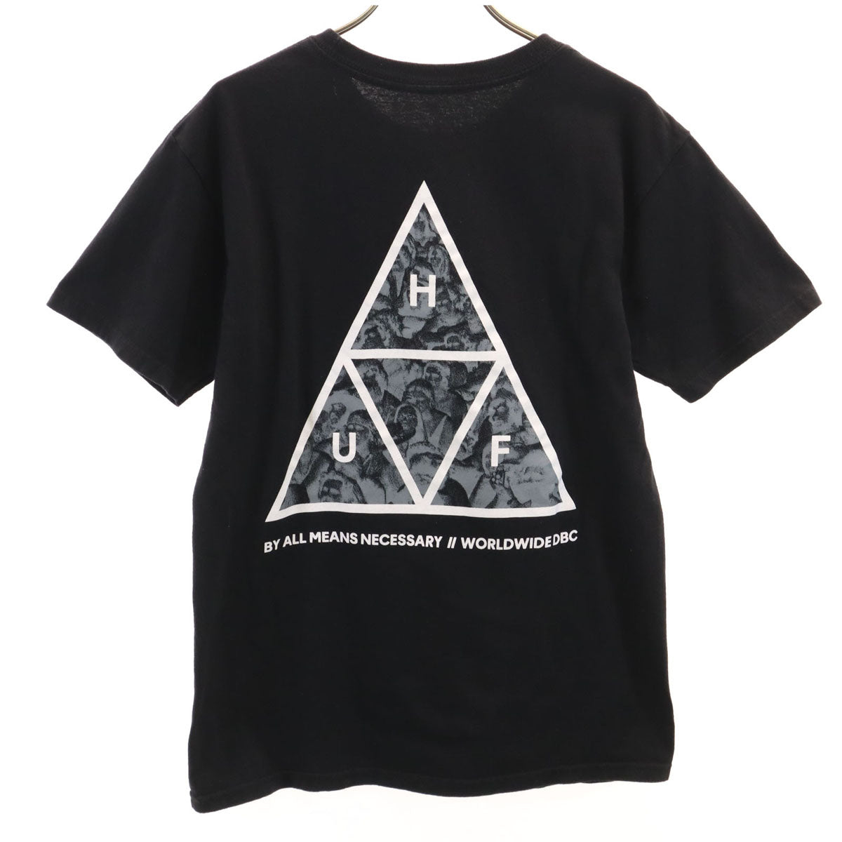 HUF ハフ バックロゴ 半袖 Tシャツ S ブラック メンズ