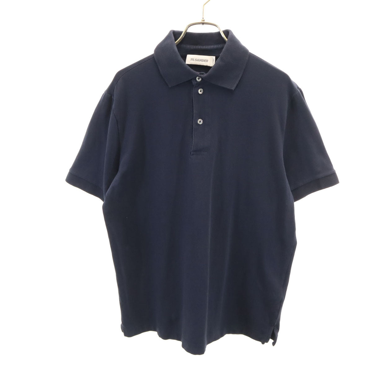 JIL SANDER ジルサンダー ギリシャ製 半袖 ポロシャツ L ネイビー メンズ