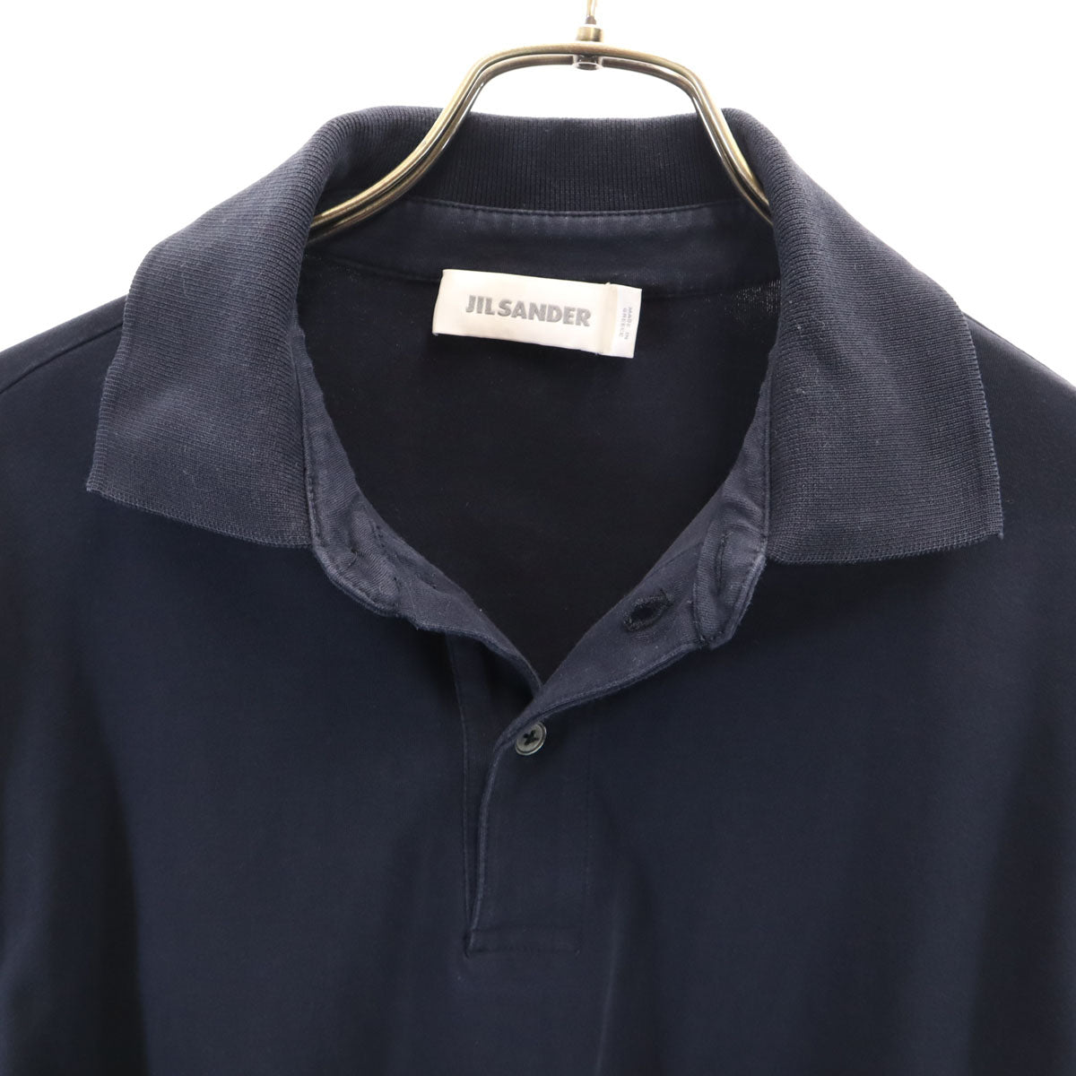 JIL SANDER ジルサンダー ギリシャ製 半袖 ポロシャツ L ネイビー メンズ