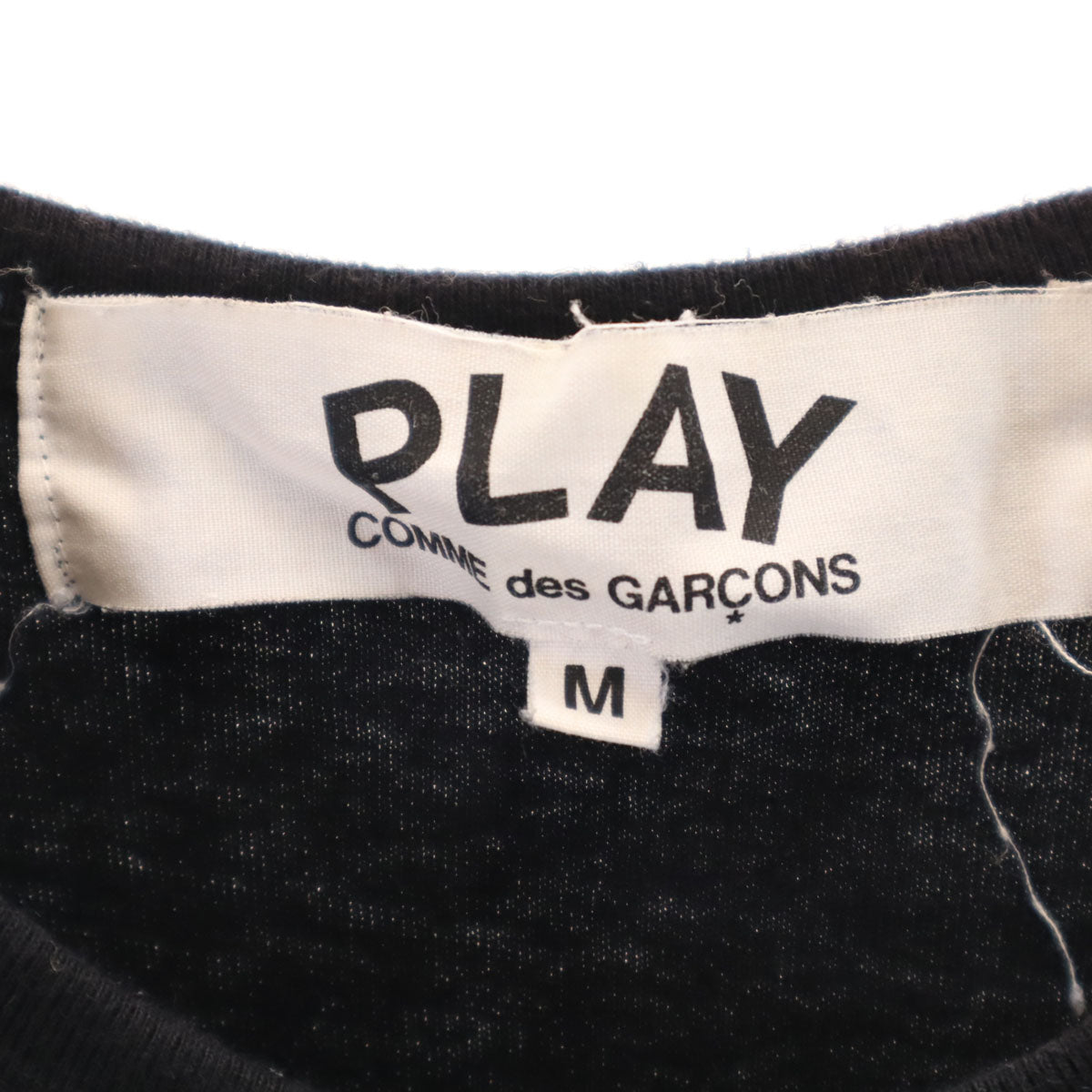 PLAY COMME des GARCONS プレイコムデギャルソン 2022年 日本製 半袖 Tシャツ M ブラック メンズ