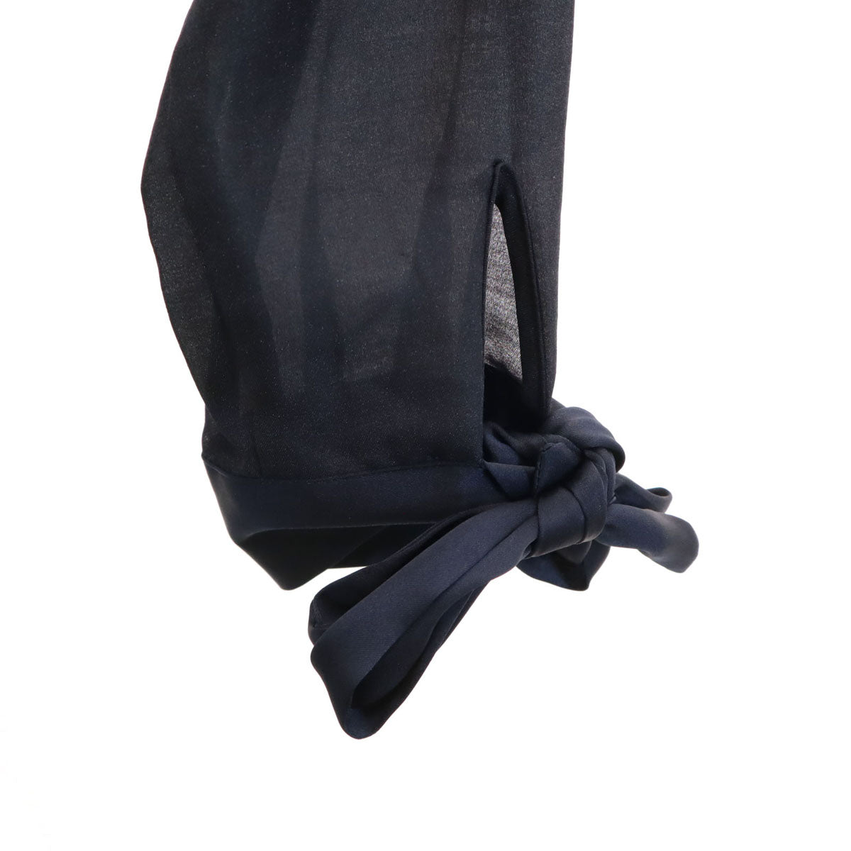 未使用 LOVELESS ラブレス 長袖 シアー ロング シャツ 38 濃紺 シースルー レディース