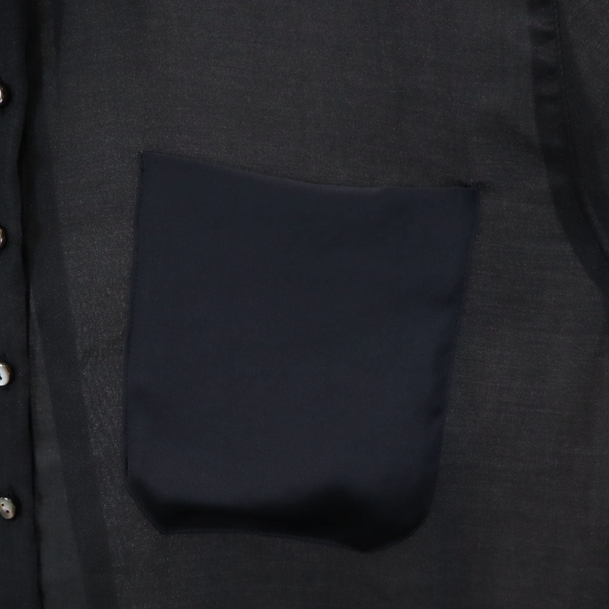 未使用 LOVELESS ラブレス 長袖 シアー ロング シャツ 38 濃紺 シースルー レディース