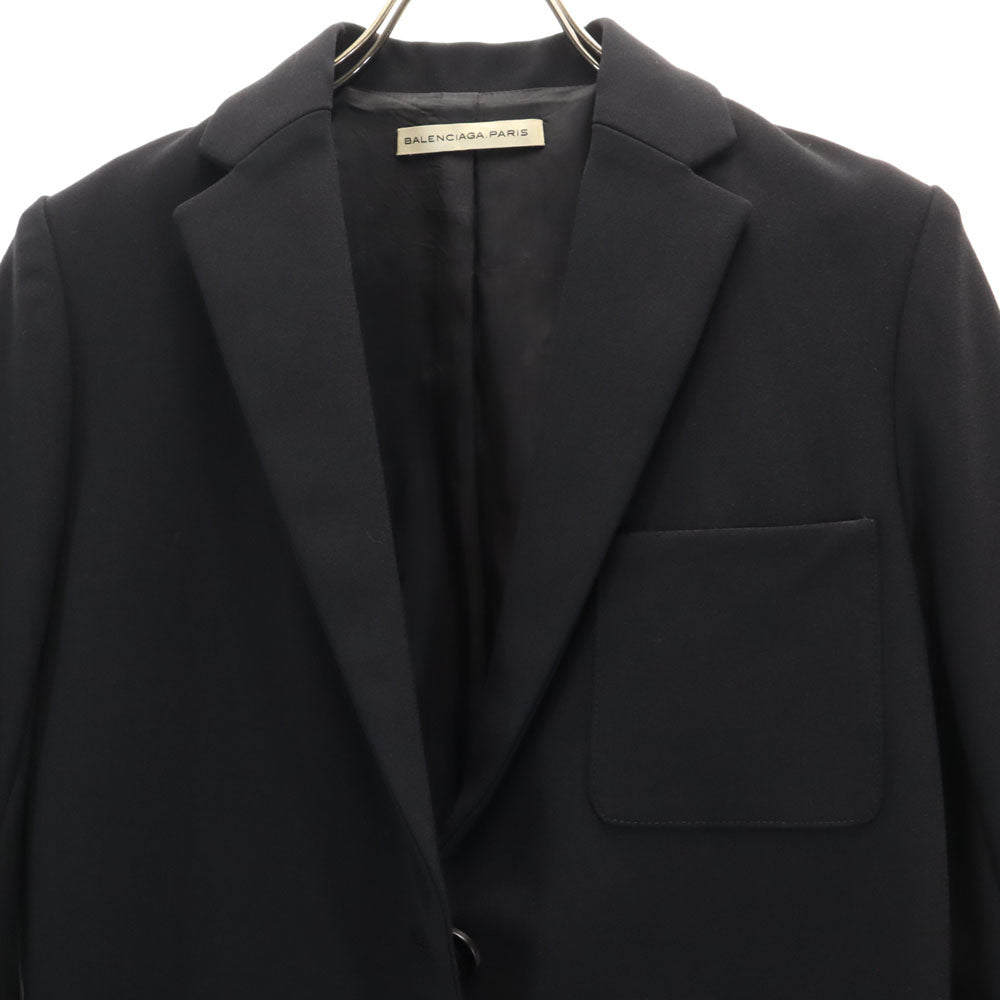 バレンシアガ パリス フランス製 テーラードジャケット 34 ブラック ブレザー レディース