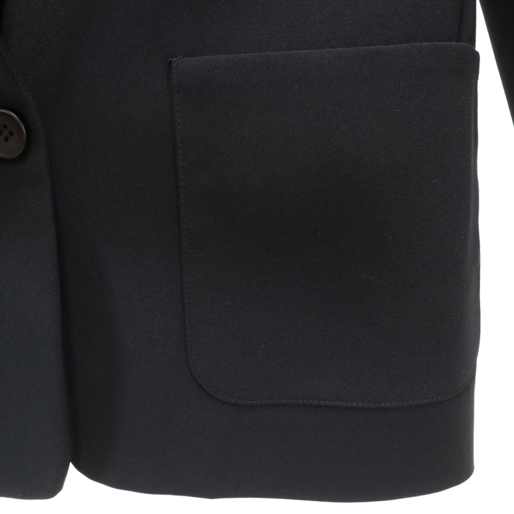 バレンシアガ パリス フランス製 テーラードジャケット 34 ブラック ブレザー レディース