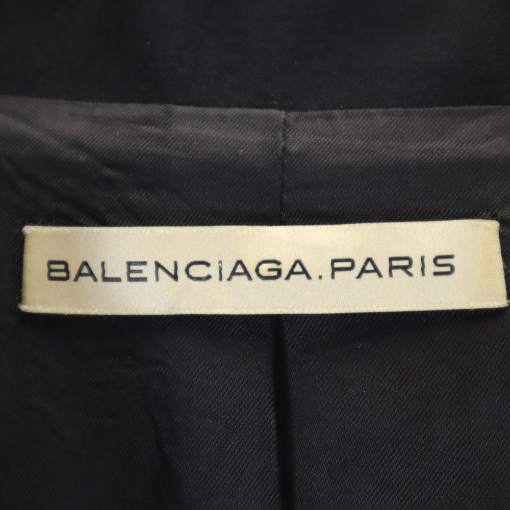バレンシアガ パリス フランス製 テーラードジャケット 34 ブラック ブレザー レディース