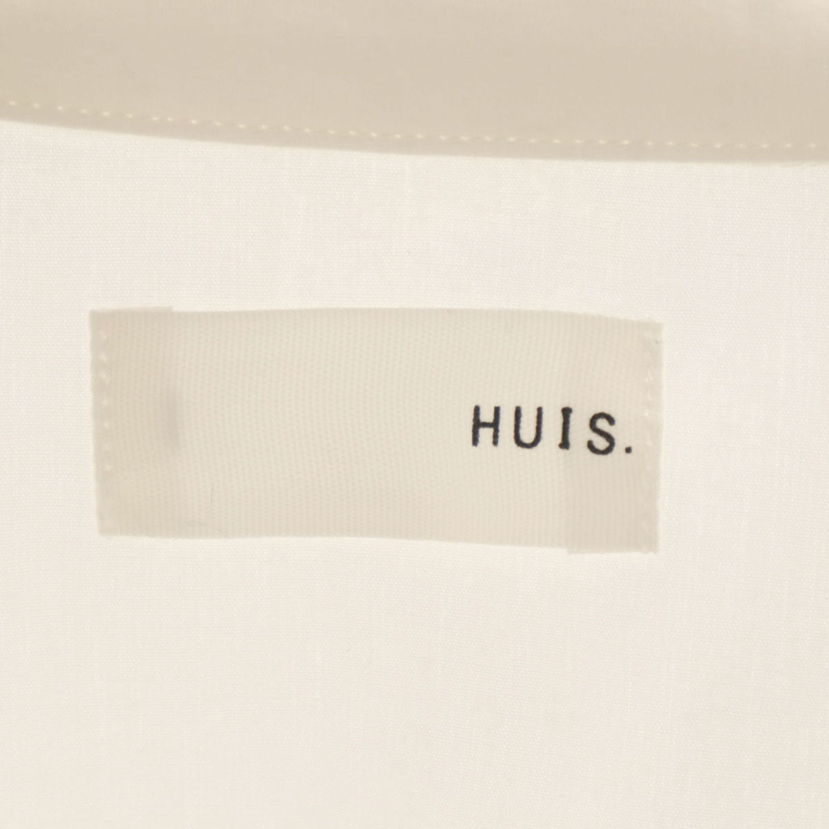 HUIS ハウス 日本製 7分袖 シャツワンピース F ホワイト レディース