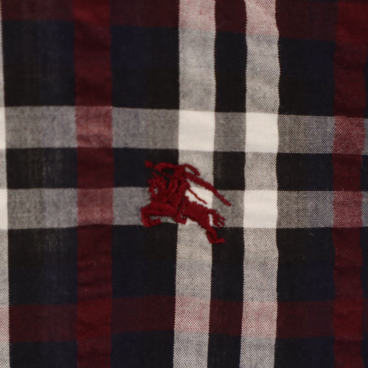 BURBERRY BLACK LABEL バーバリーブラックレーベル チェック柄 半袖 シアサッカー シャツ 2 ネイビー 三陽商会 メンズ