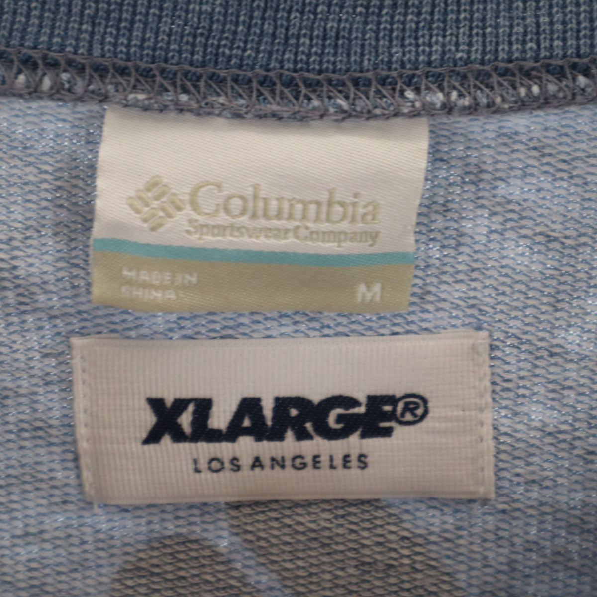 Columbia コロンビア XLARGE エクストララージ コラボ 半袖 Tシャツ M ブルー ポケT アウトドア メンズ