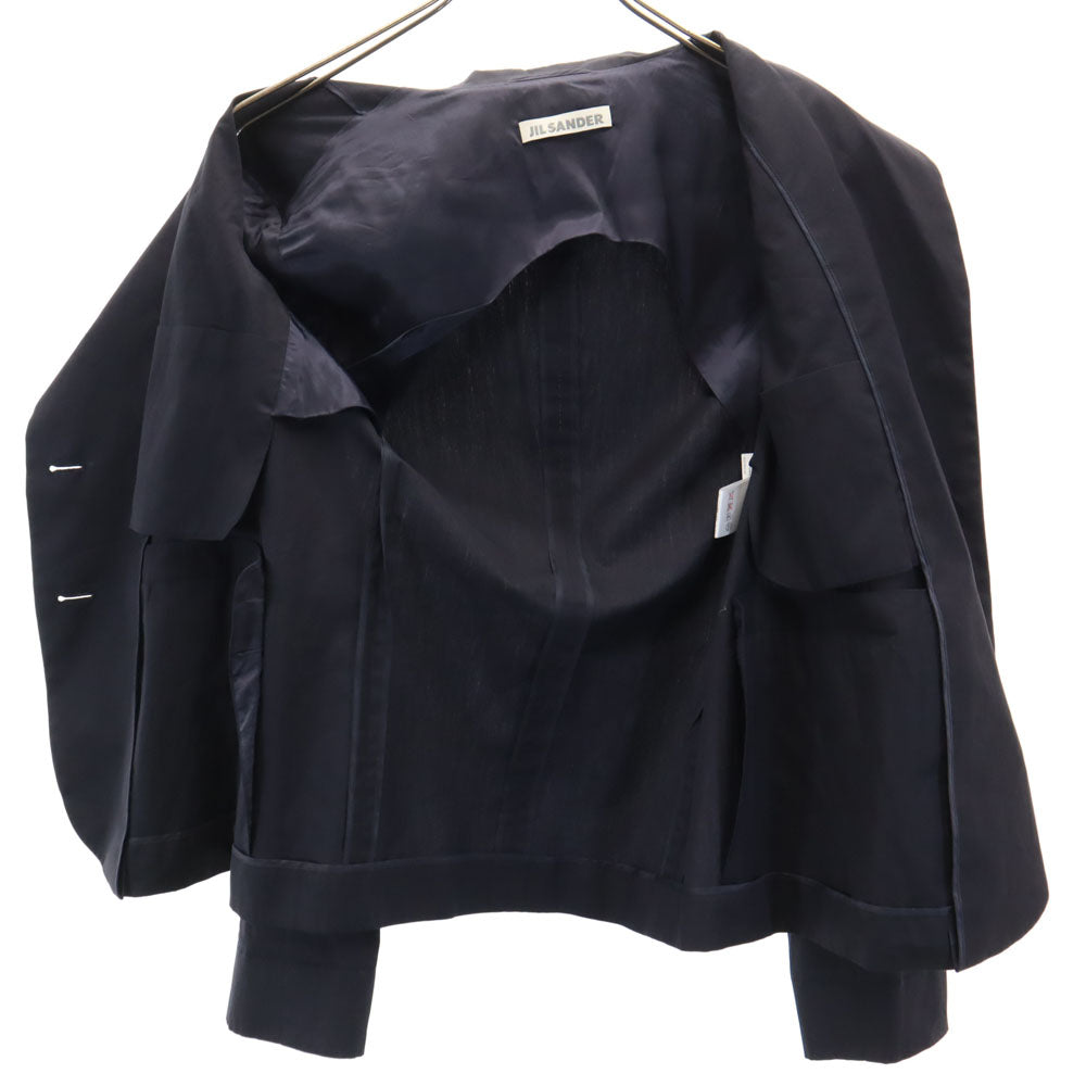 JIL SANDER ジルサンダー イタリア製 テーラードジャケット 34 ネイビー ブレザー レディース