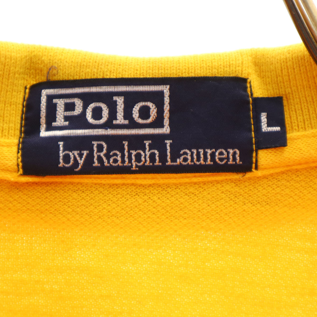 Polo by Ralph Lauren ポロバイラルフローレン 半袖 ポロシャツ L イエロー ナイガイ 鹿の子地 メンズ