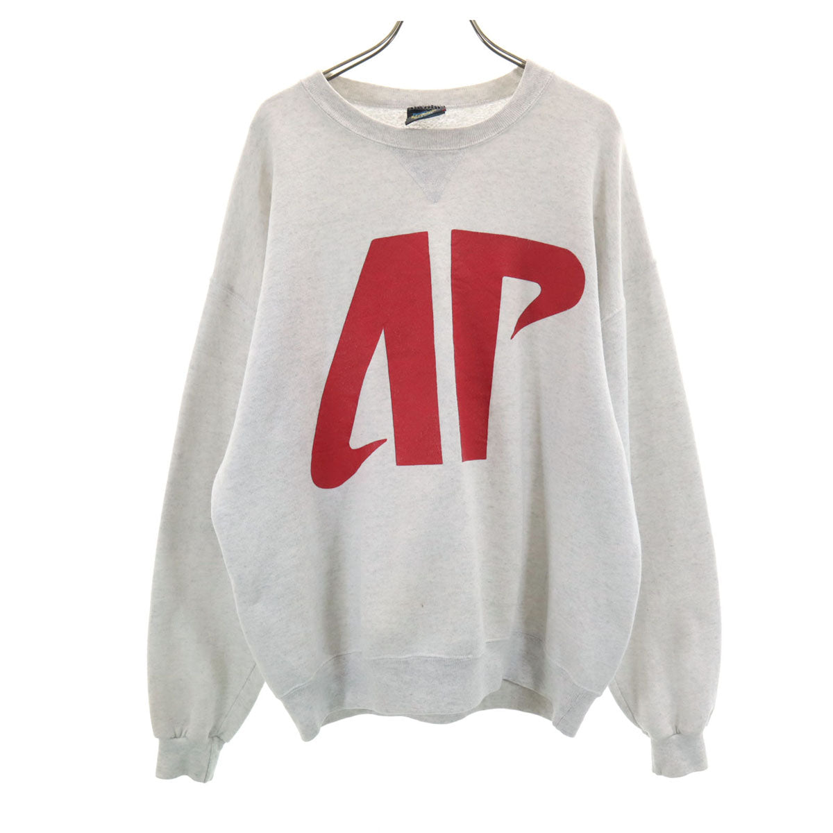 SOFFE ソフィー 80s 90s オールド USA製 長袖 ビッグプリント 前V スウェット L グレー メンズ