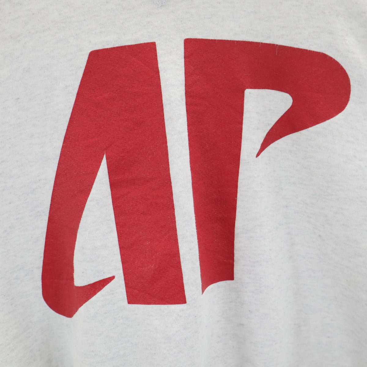 SOFFE ソフィー 80s 90s オールド USA製 長袖 ビッグプリント 前V スウェット L グレー メンズ