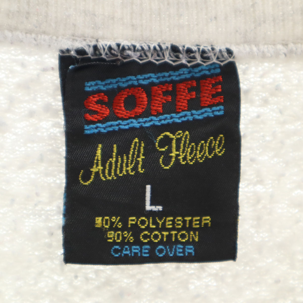 SOFFE ソフィー 80s 90s オールド USA製 長袖 ビッグプリント 前V スウェット L グレー メンズ