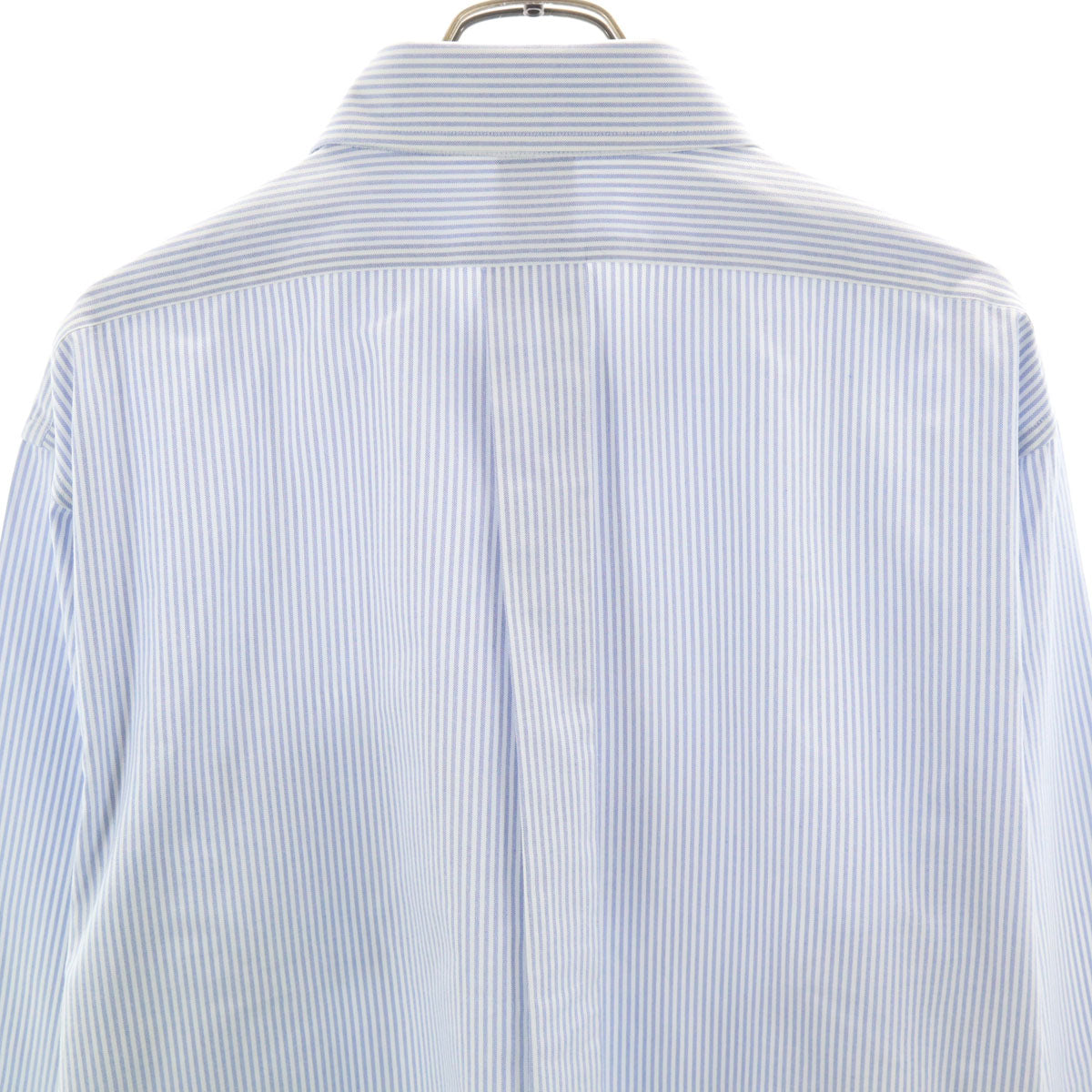未使用 Brooks Brothers ブルックスブラザーズ ストライプ柄 長袖 オックスフォード ボタンダウンシャツ 18-33 ブルー系 ビッグサイズ メンズ