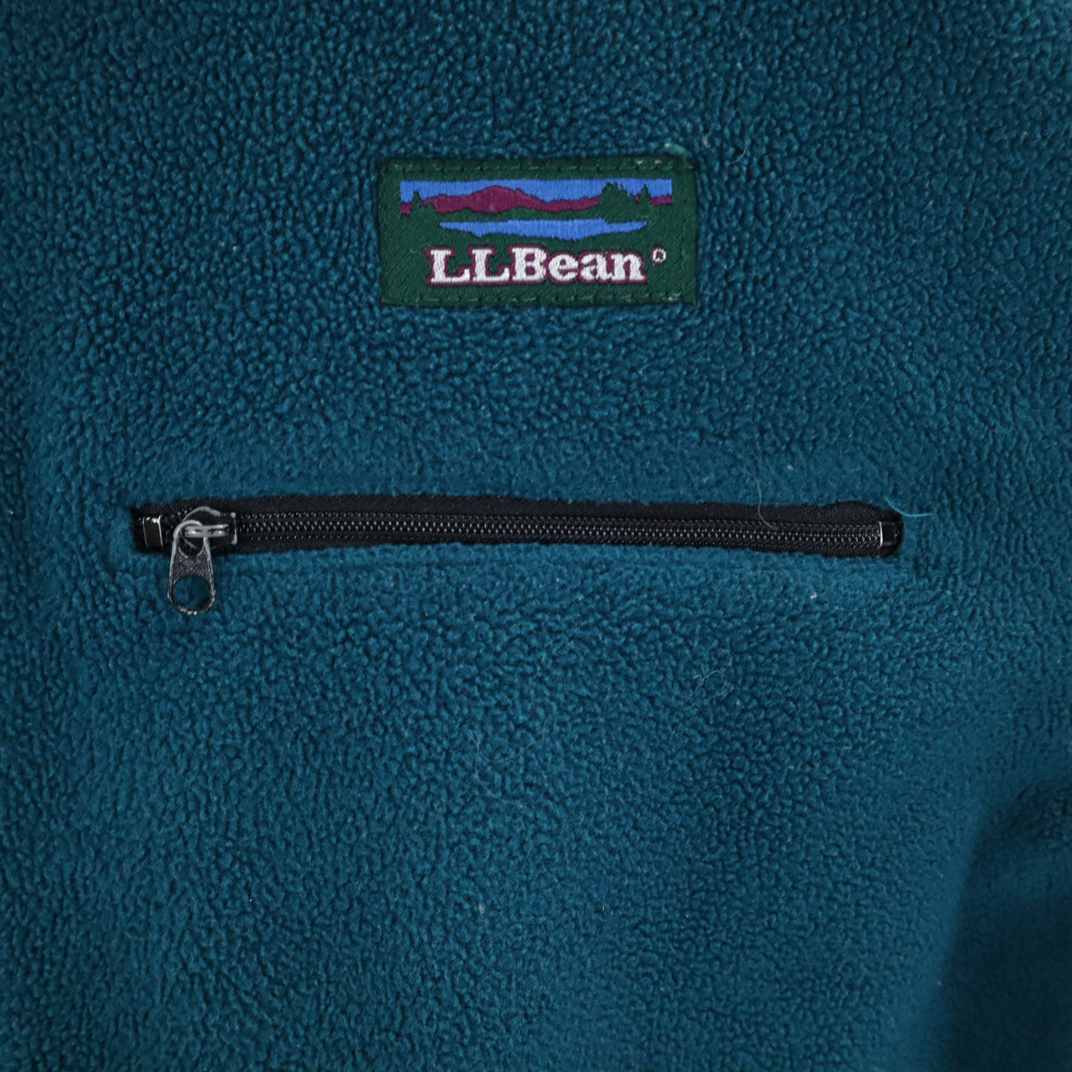 L.L.Bean エルエルビーン 80s ヴィンテージ USA製 ハーフジップ フリースジャケット M ブルー アウトドア メンズ