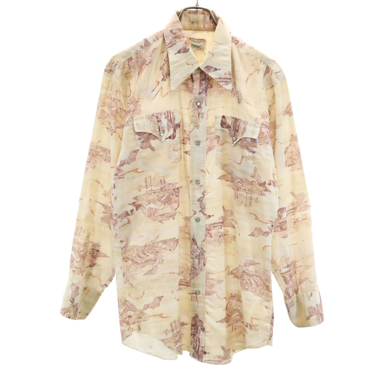 H BAR C エイチバーシー 70s ヴィンテージ 長袖 ウエスタンシャツ ベージュ メンズ