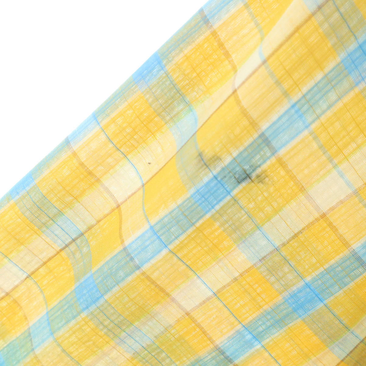 ユニバーシティ ホール 60s ヴィンテージ チェック柄 長袖 ボタンダウンシャツ L イエロー メンズ