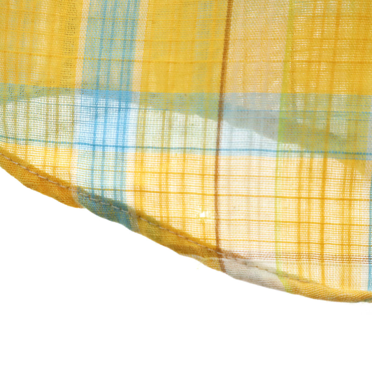 ユニバーシティ ホール 60s ヴィンテージ チェック柄 長袖 ボタンダウンシャツ L イエロー メンズ