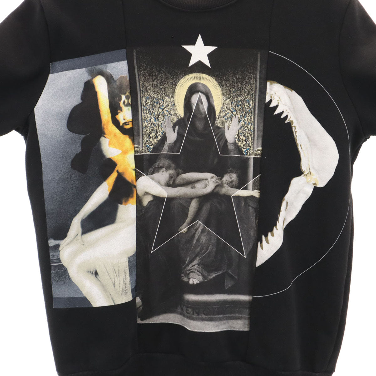 GIVENCHY ジバンシィ 15AW マリア 長袖 スウェット トレーナー ブラック 裏起毛 メンズ