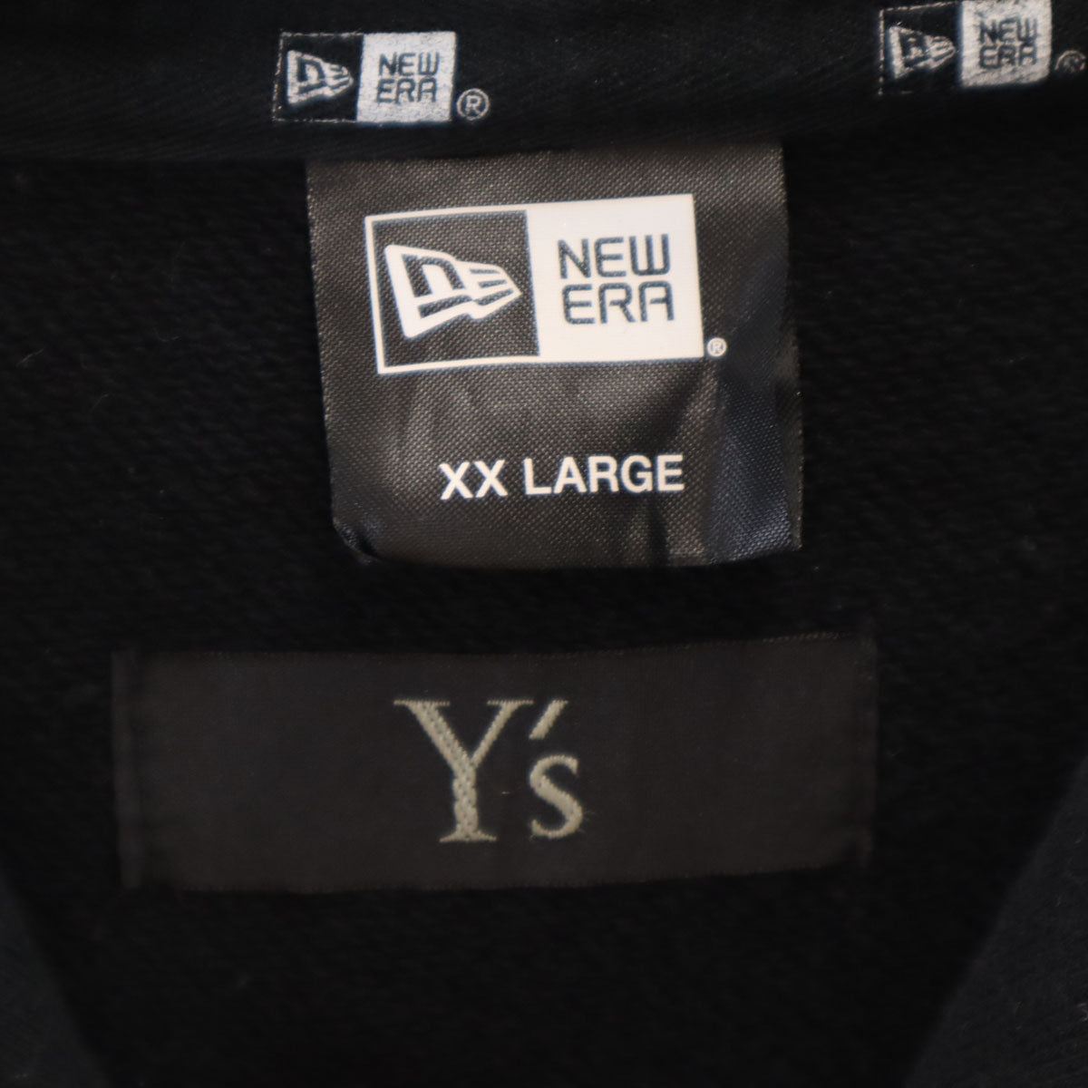 Y's ワイズ NEW ERA ニューエラ コラボ 長袖 スウェットパーカー ブラック ヨウジヤマモト メンズ
