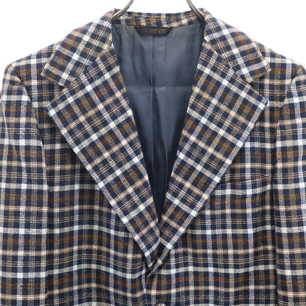 JC PENNEY ジェーシーペニー 80s ヴィンテージ ユニオンチケット チェック柄 テーラードジャケット ブラウン メンズ