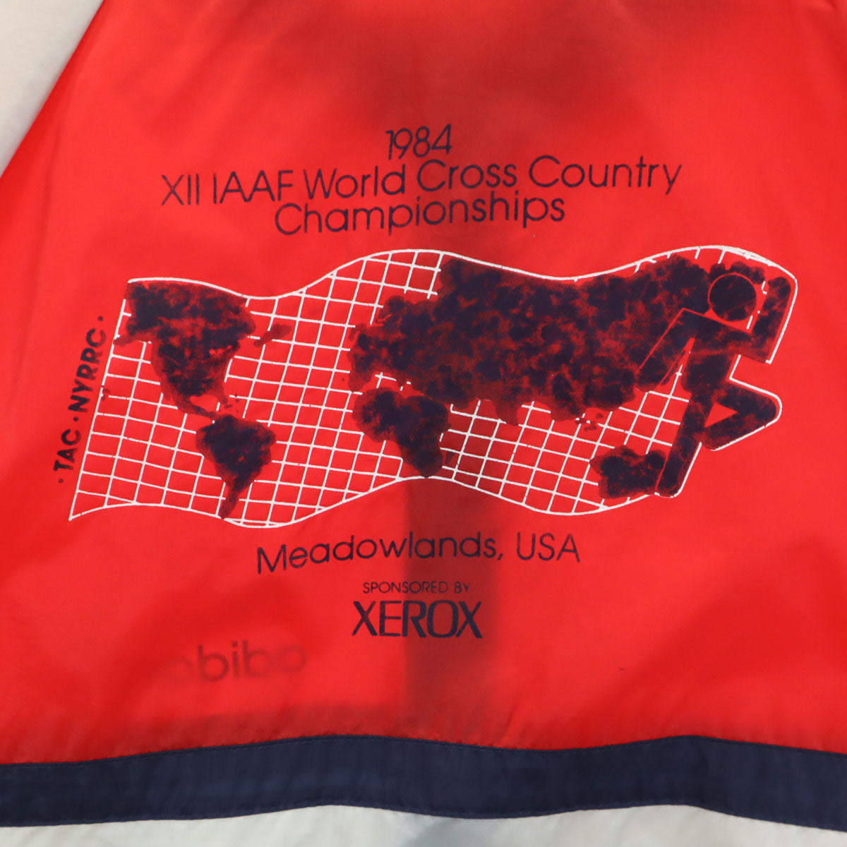 adidas アディダス 80s ヴィンテージ トレフォイルロゴ ナイロンジャケット M レッド 他 メンズ