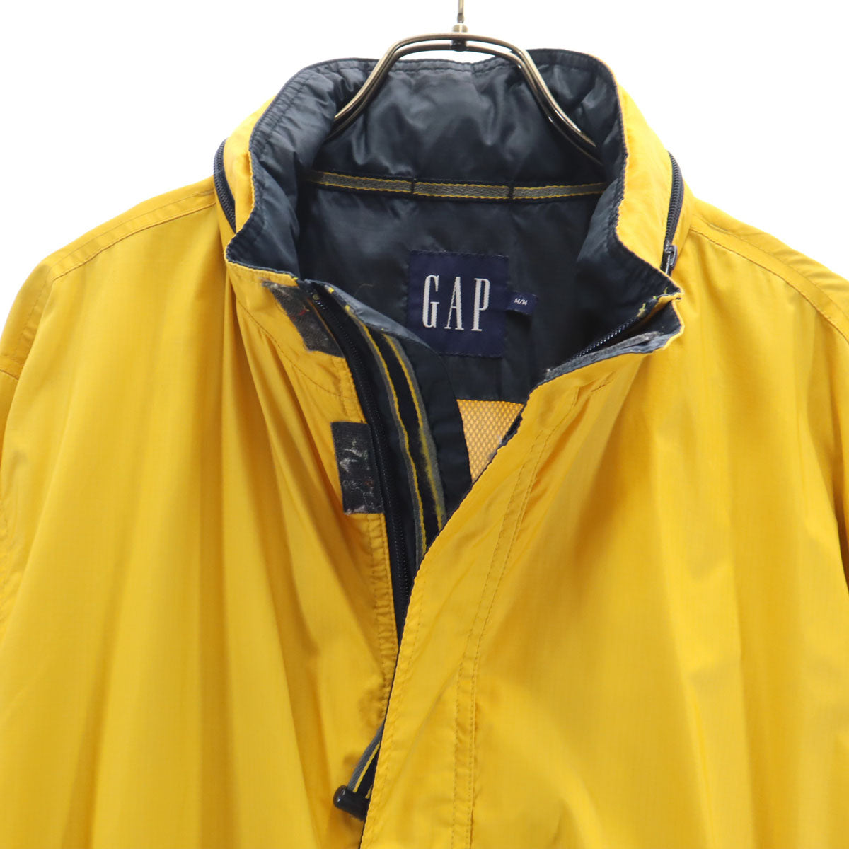 GAP ギャップ 2000年 オールド ナイロンジャケット M イエロー フード付き メンズ