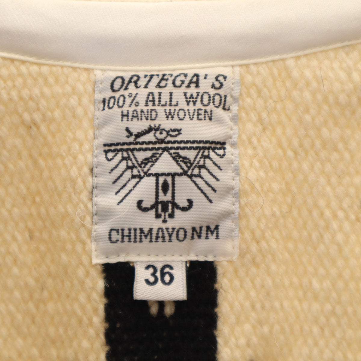 ORTEGA オルテガ チマヨ ベスト 36 アイボリー メンズ