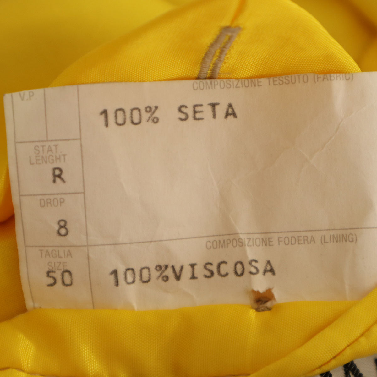 Gianni Versace ジャンニヴェルサーチ 80s 90s イタリア製 シルク テーラードジャケット 50 イエロー系 メンズ