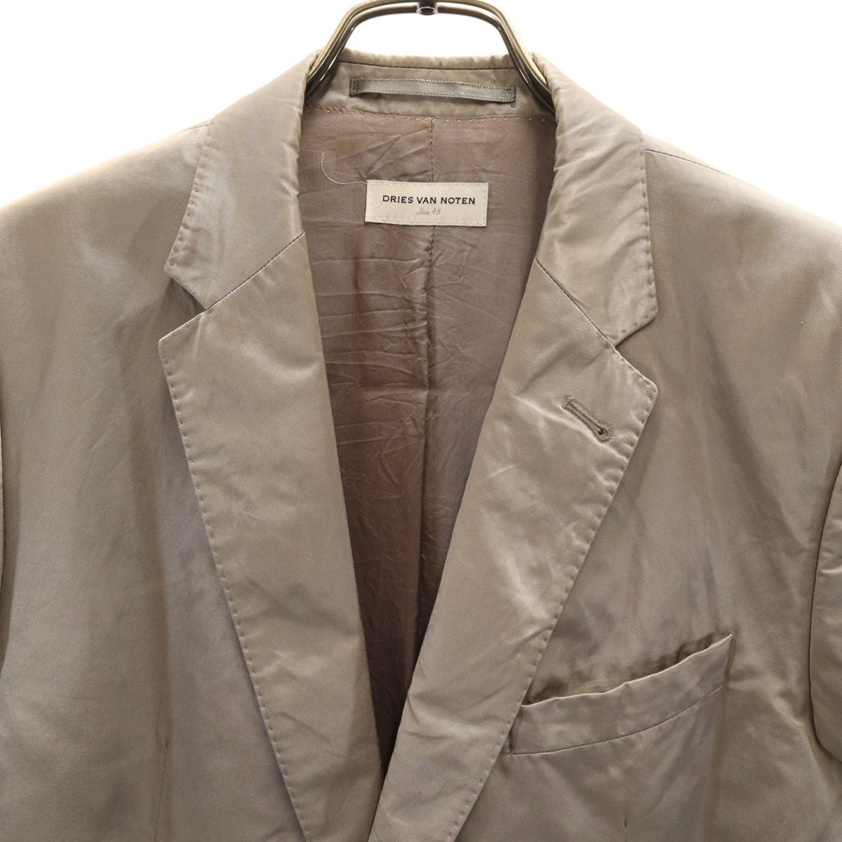 DRIES VAN NOTEN ドリスヴァンノッテン テーラードジャケット 48 グレージュ メンズ