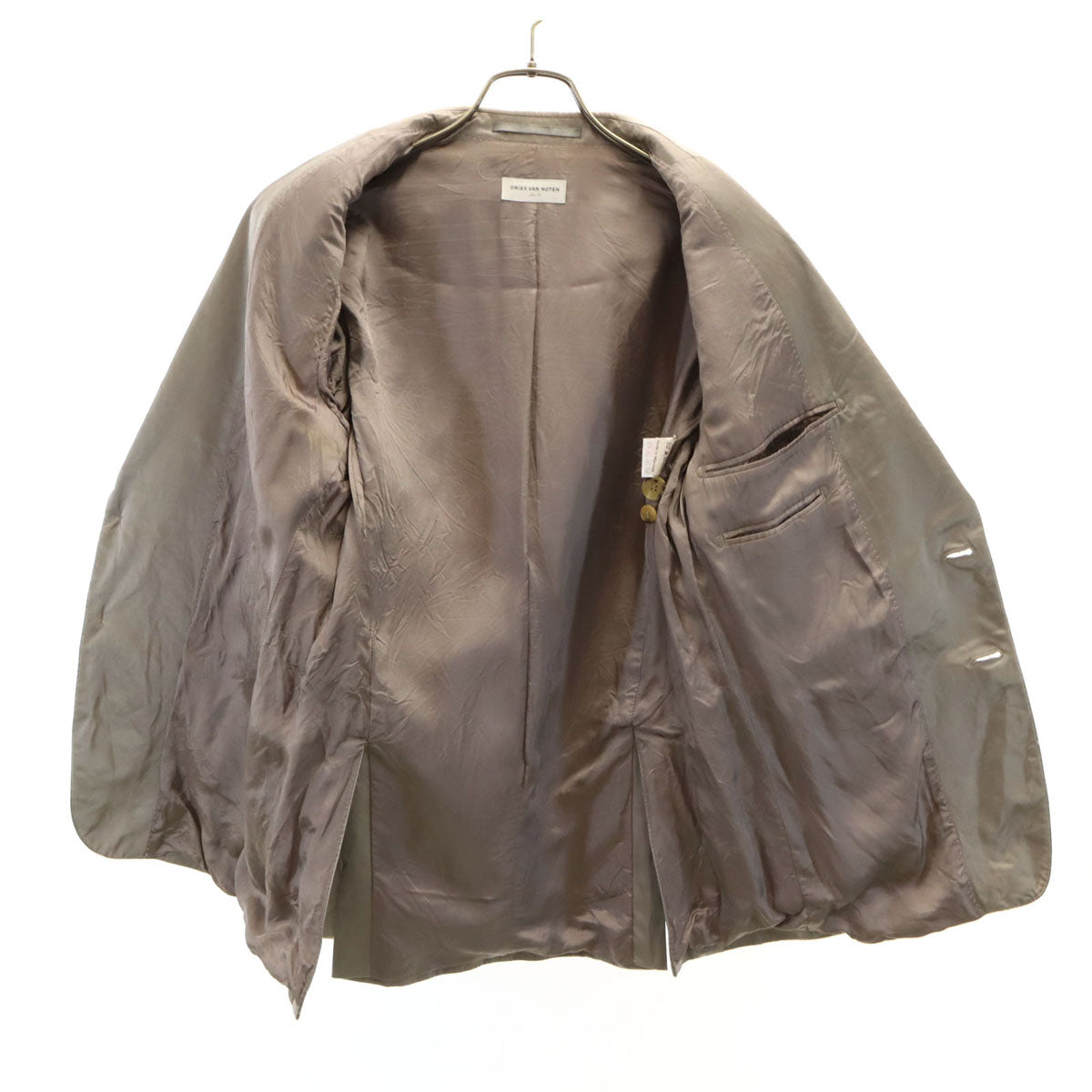 DRIES VAN NOTEN ドリスヴァンノッテン テーラードジャケット 48 グレージュ メンズ
