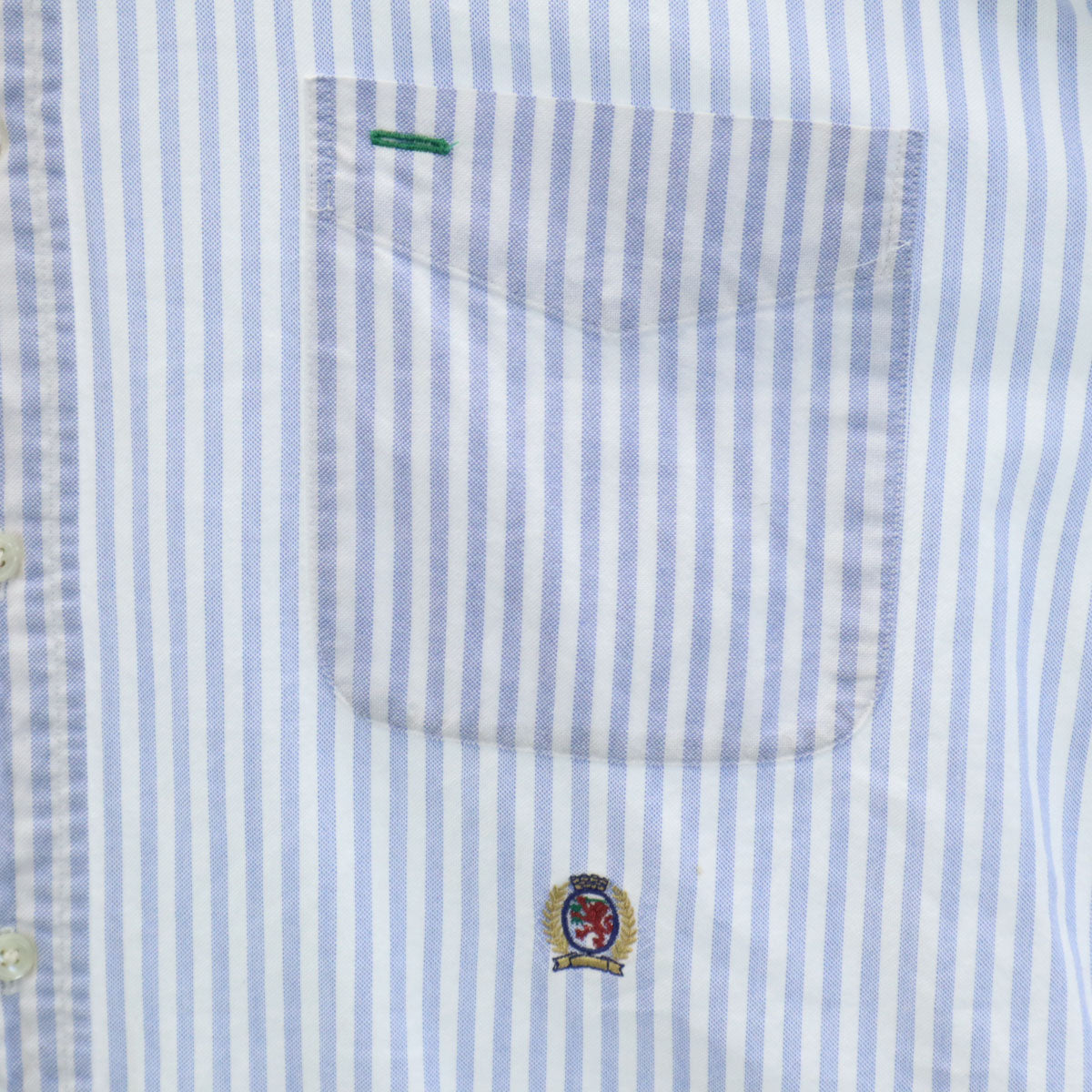 TOMMY HILFIGER トミーヒルフィガー 90s フラッグタグ オールド 長袖 ボタンダウンシャツ XL ピンク×ブルー メンズ