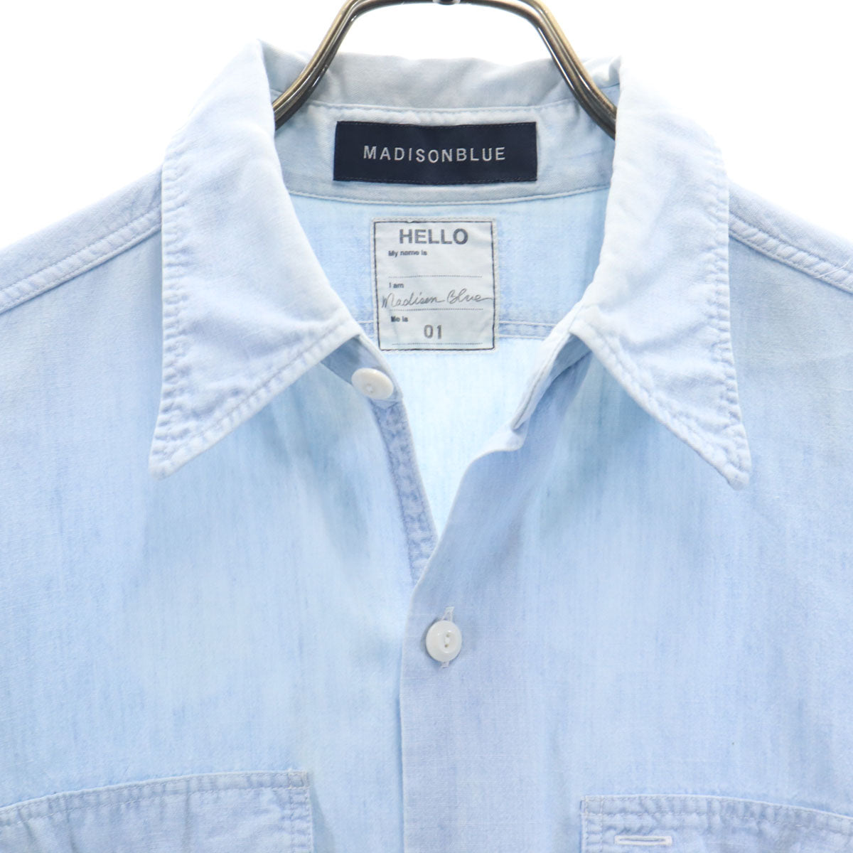 MADISON BLUE マディソンブルー 日本製 長袖 コットンシャツ 1 ブルー メンズ