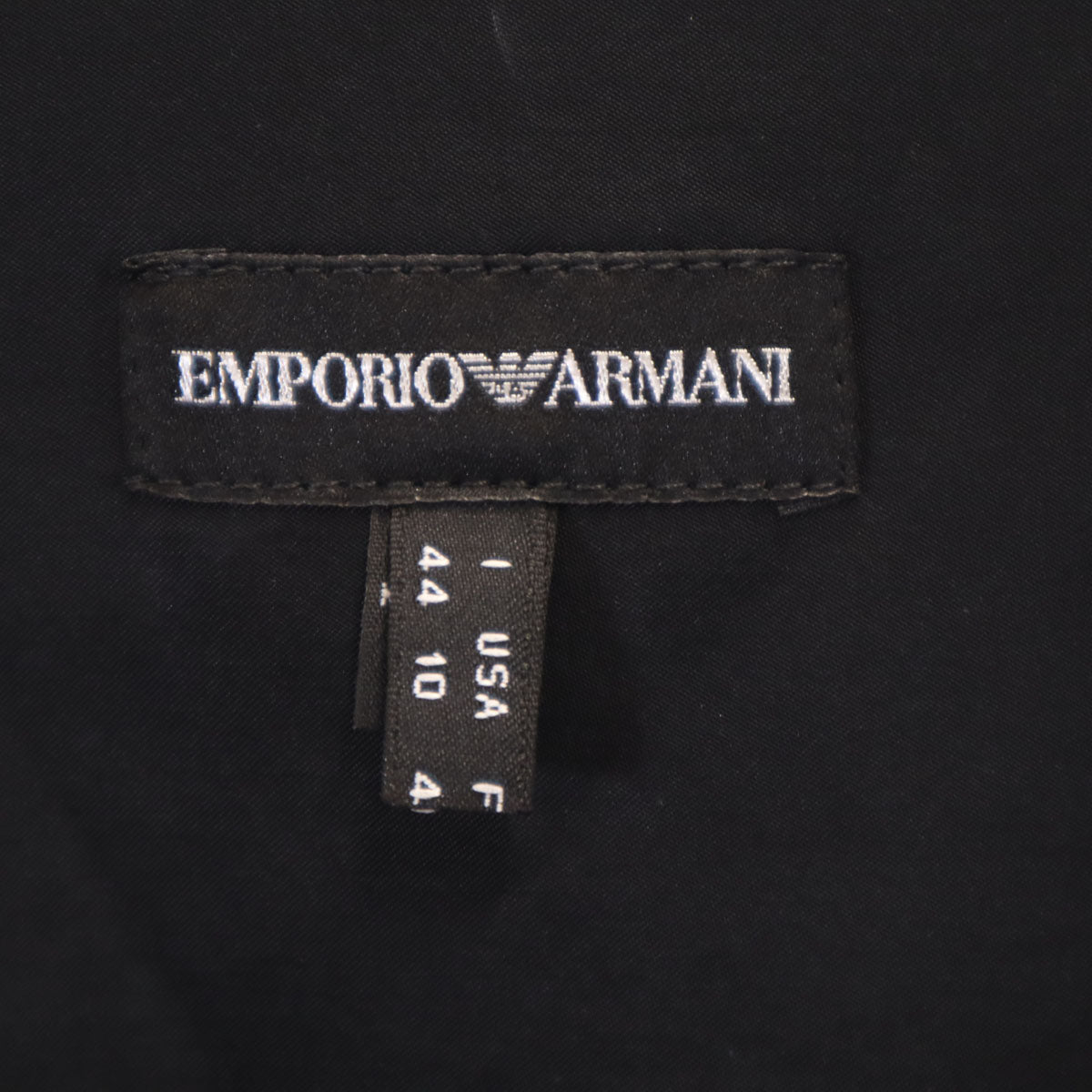 Emporio Armani エンポリオアルマーニ 花柄 フレンチスリーブ ワンピース 44 ブラック レディース