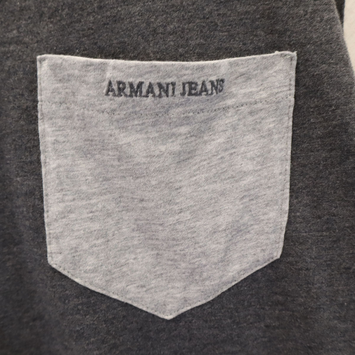 ARMANI JEANS アルマーニジーンズ 半袖 Vネック Tシャツ XXL チャコールグレー ポケT レディース