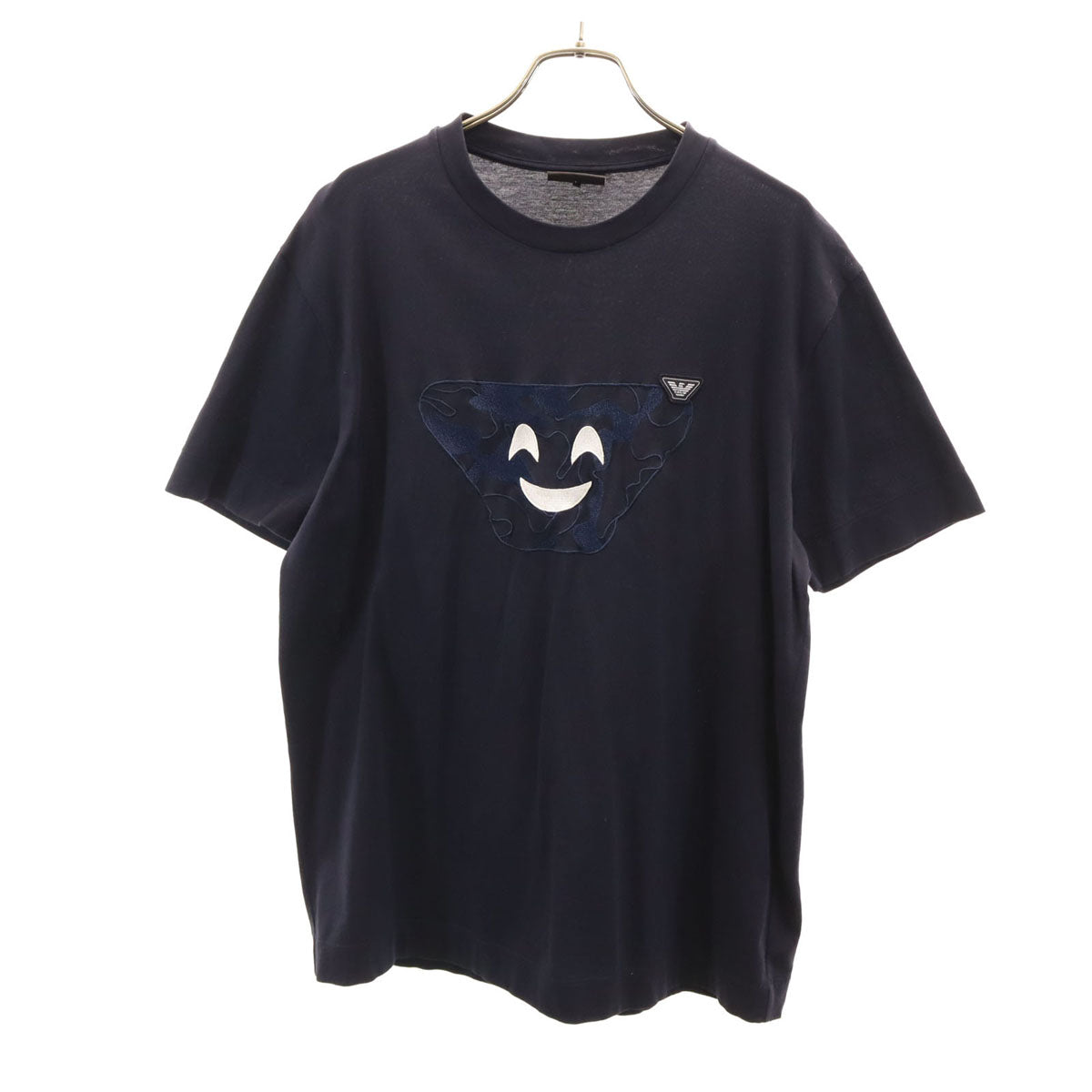 美品 Emporio Armani エンポリオアルマーニ 半袖 Tシャツ L ネイビー メンズ
