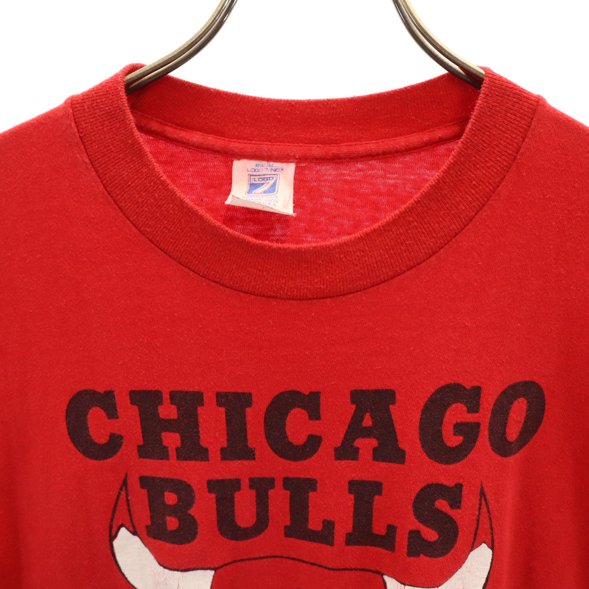 LOGO7 ロゴセブン 90s USA製 オールド NBA シカゴ・ブルズ 半袖 Tシャツ L レッド CHICAGO BULLS メンズ