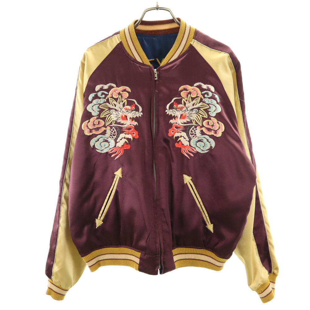 東洋エンタープライズ テーラー東洋 リバーシブル M18280 M品番 USS ドラゴン スカジャン M ブルー 龍 メンズ