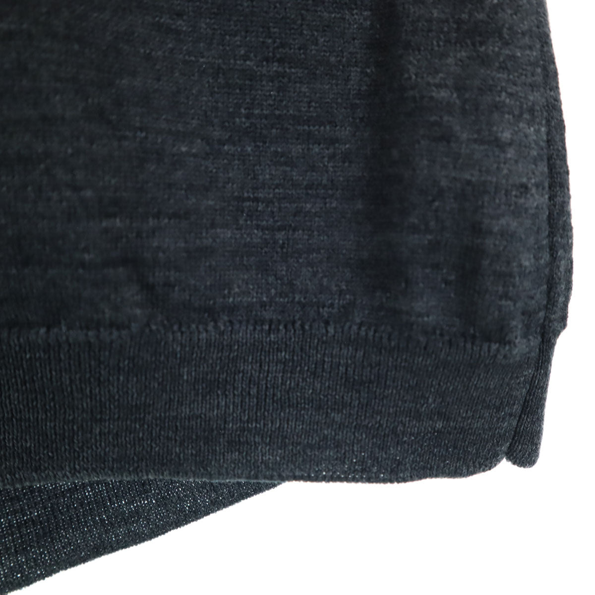 JOHN SMEDLEY ジョンスメドレー イギリス製 長袖 ウール Vネック セーター S グレー系 レディース