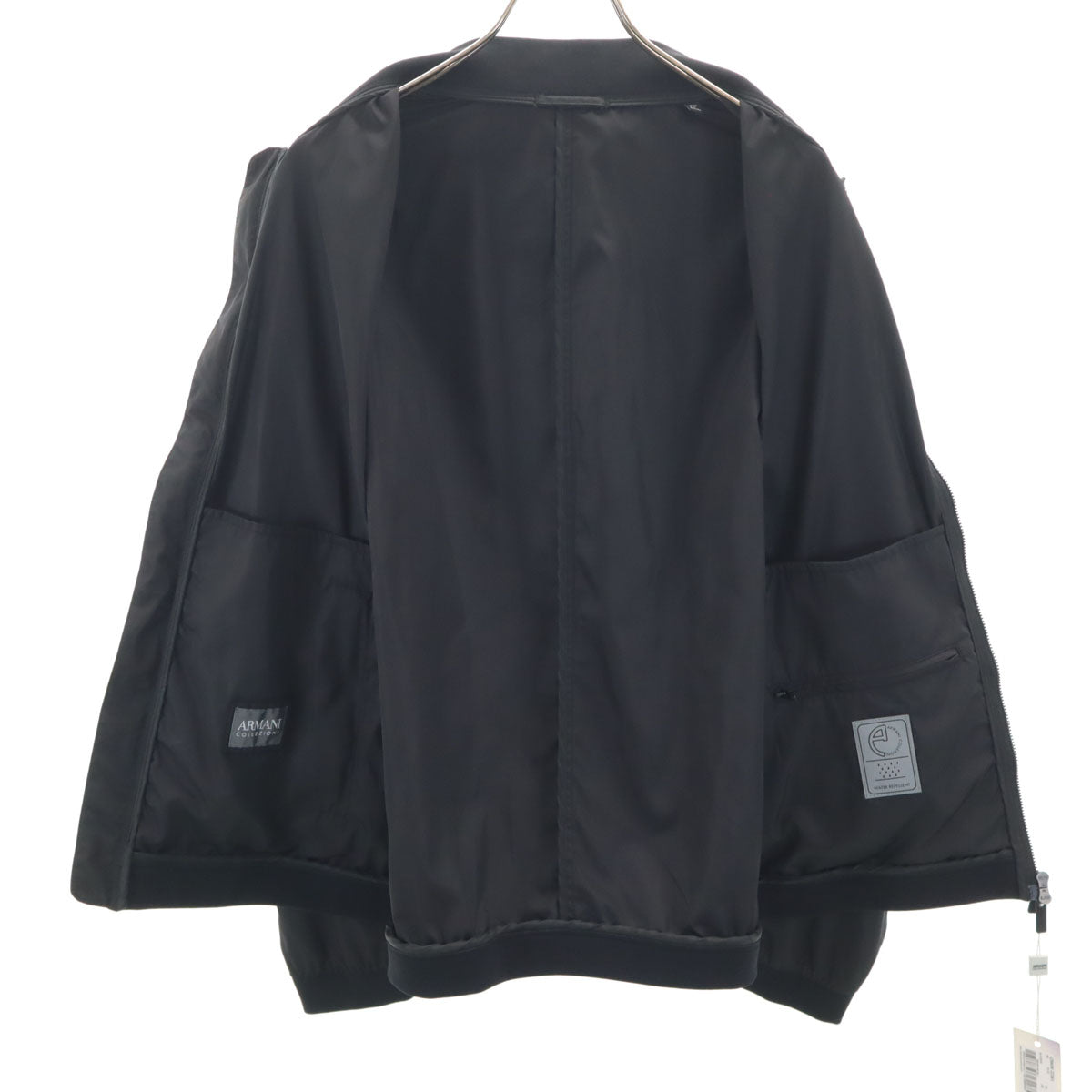 未使用 ARMANI COLLEZIONI アルマーニコレッツォーニ ブルガリア製 ブルゾン 54 ブラック ジャケット メンズ