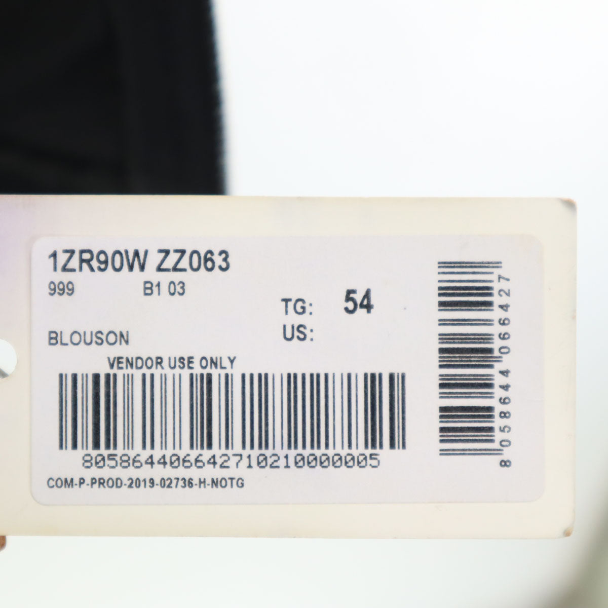 未使用 ARMANI COLLEZIONI アルマーニコレッツォーニ ブルガリア製 ブルゾン 54 ブラック ジャケット メンズ
