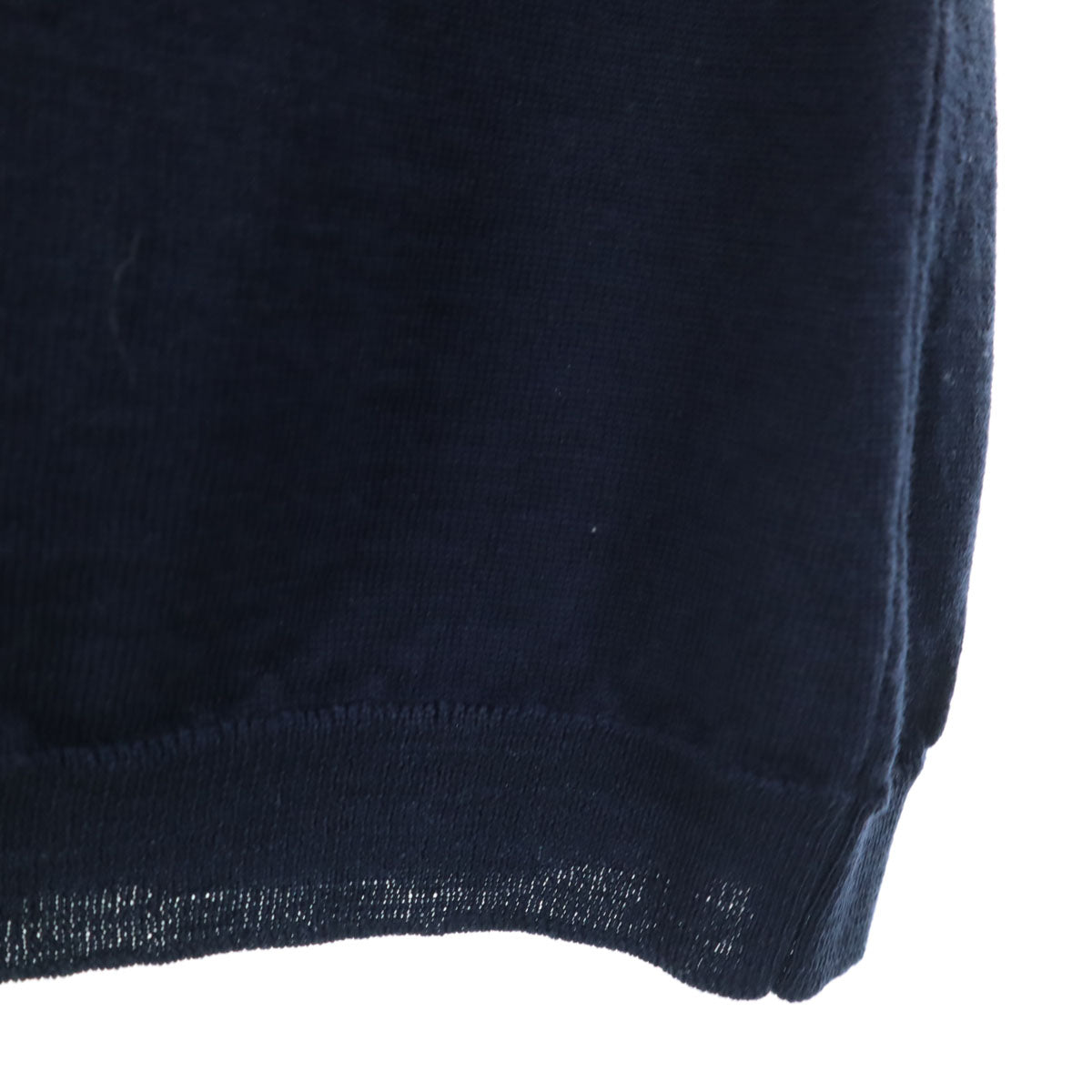 JOHN SMEDLEY ジョンスメドレー イギリス製 長袖 ウール Vネック セーター S ネイビー レディース