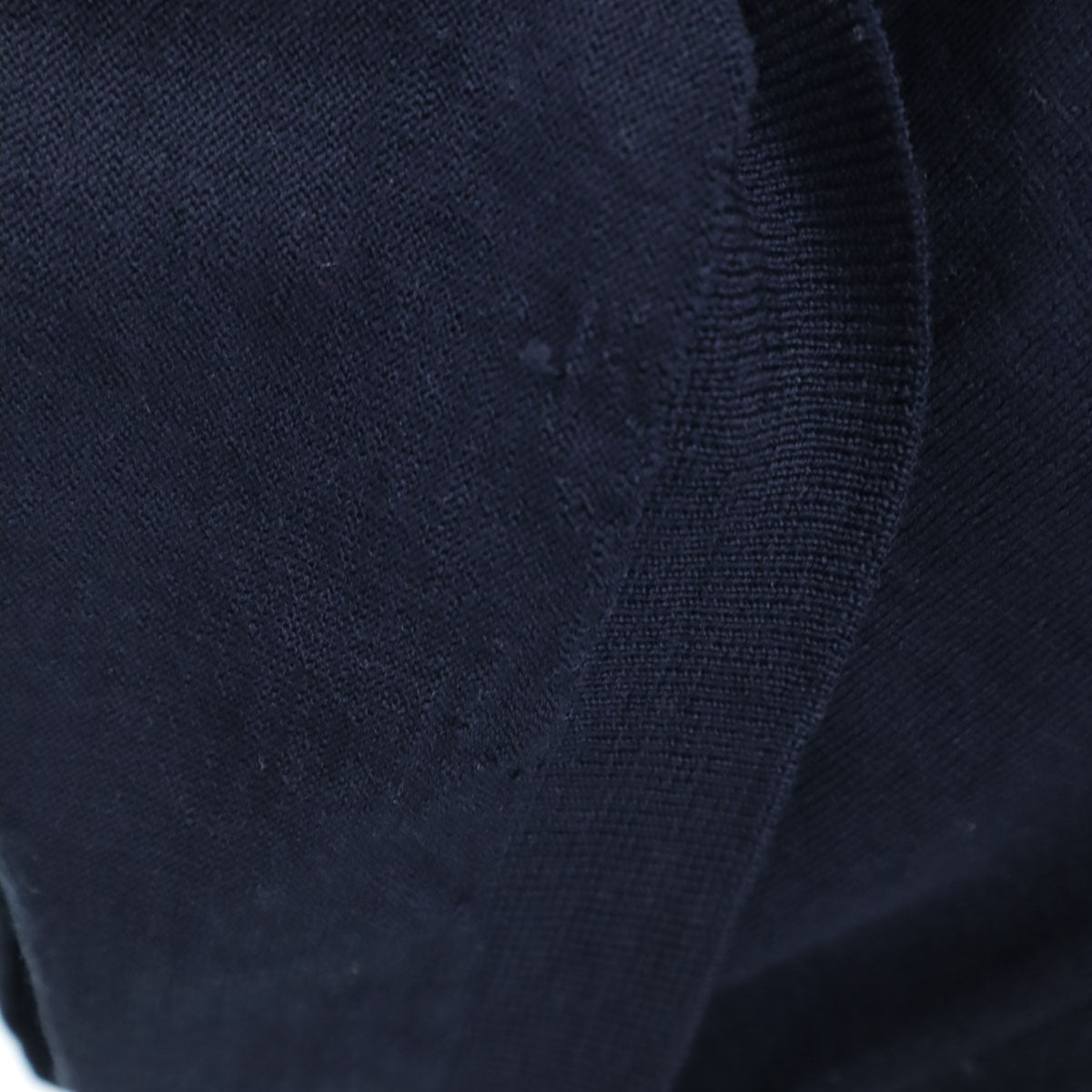 JOHN SMEDLEY ジョンスメドレー イギリス製 長袖 ウール Vネック セーター S ネイビー レディース