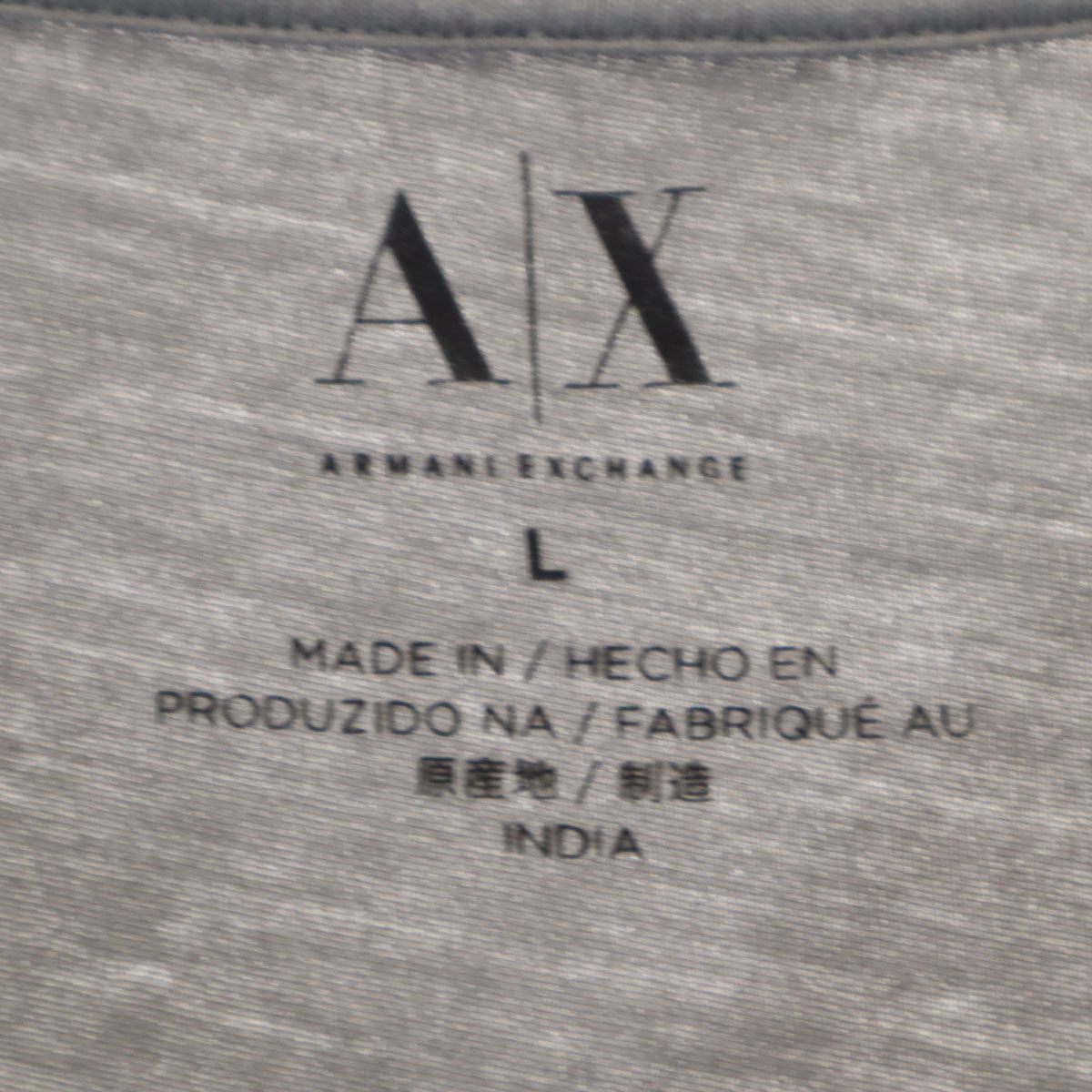 ARMANI EXCHANGE アルマーニエクスチェンジ 半袖 Vネック Tシャツ L グレー メンズ