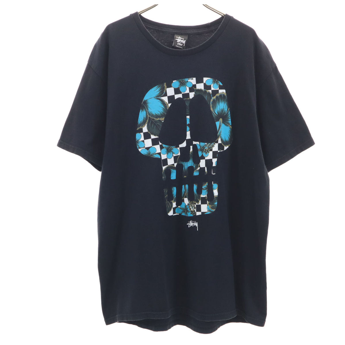 STUSSY ステューシー スカル 半袖 Tシャツ L ブラック メンズ