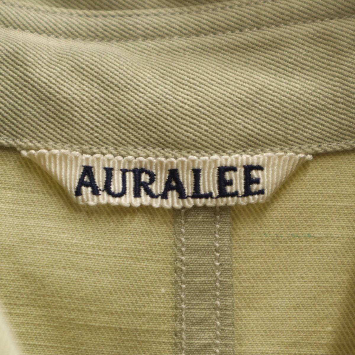 AURALEE オーラリー 日本製 半袖 チノ シャツ 0 オリーブベージュ レディース